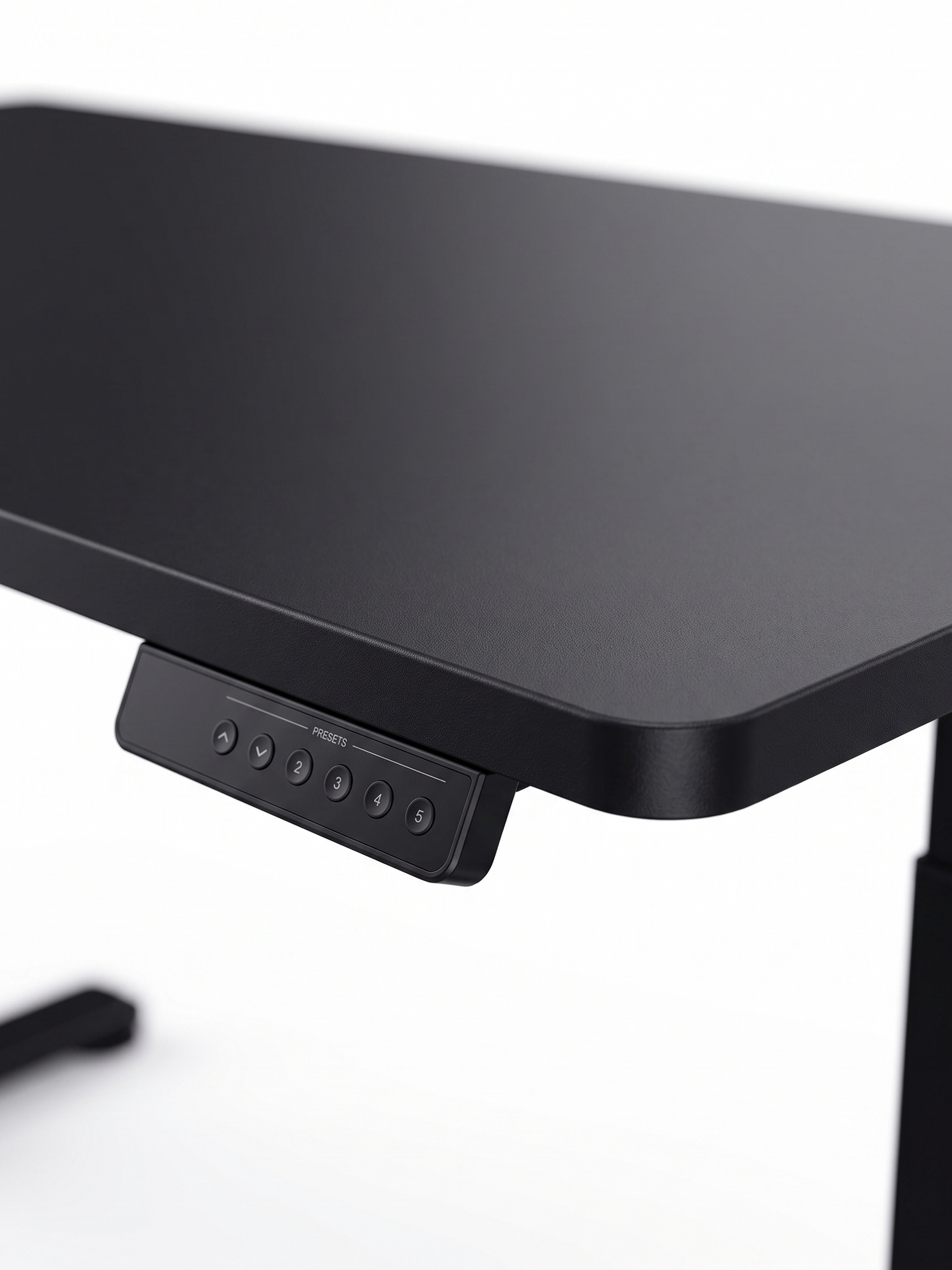 Altura desktop edge and preset control keypad, close-up