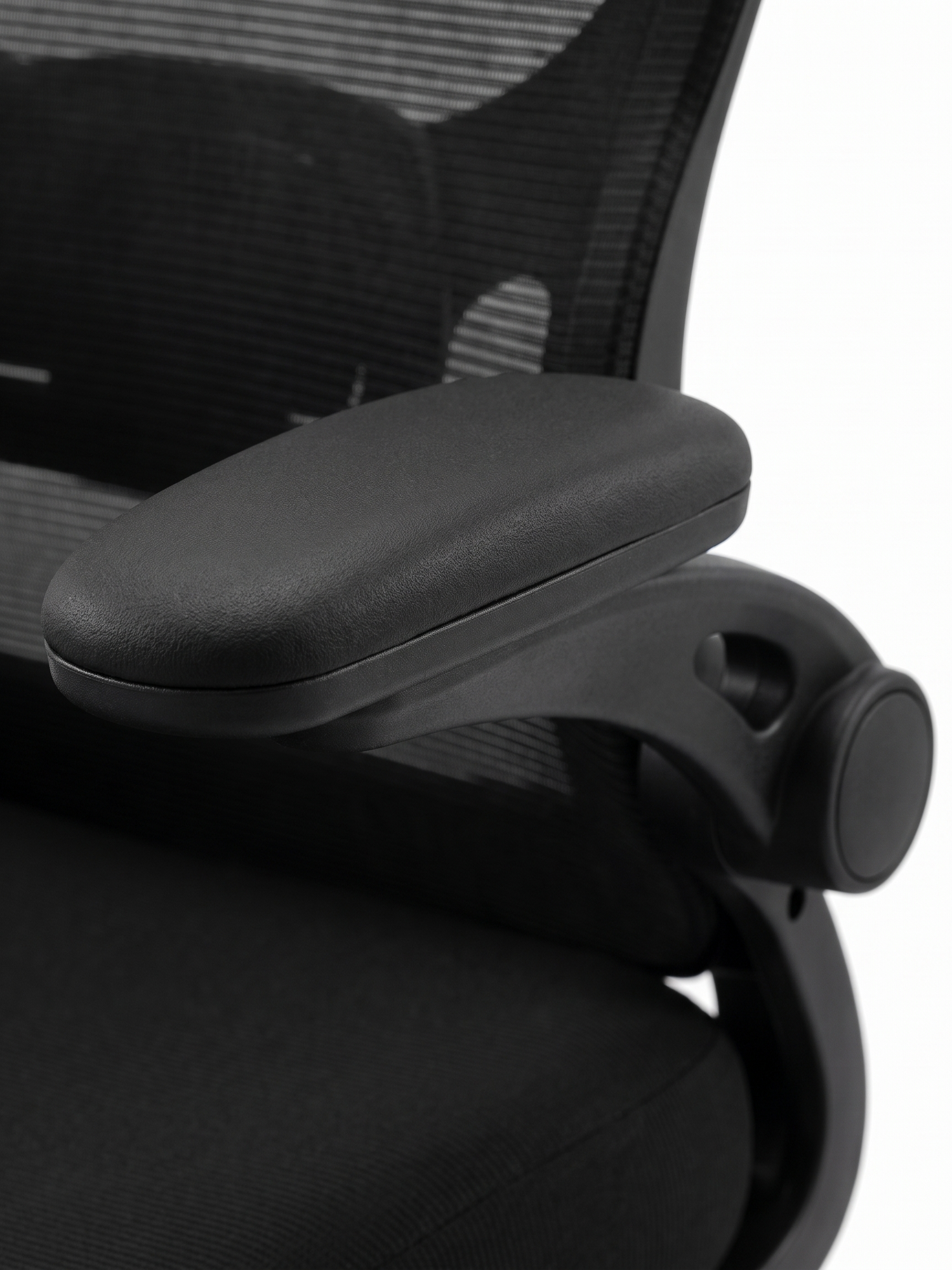 Aria 3D adjustable armrest, close-up