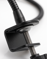 Solene desk clamp and gooseneck base, close-up