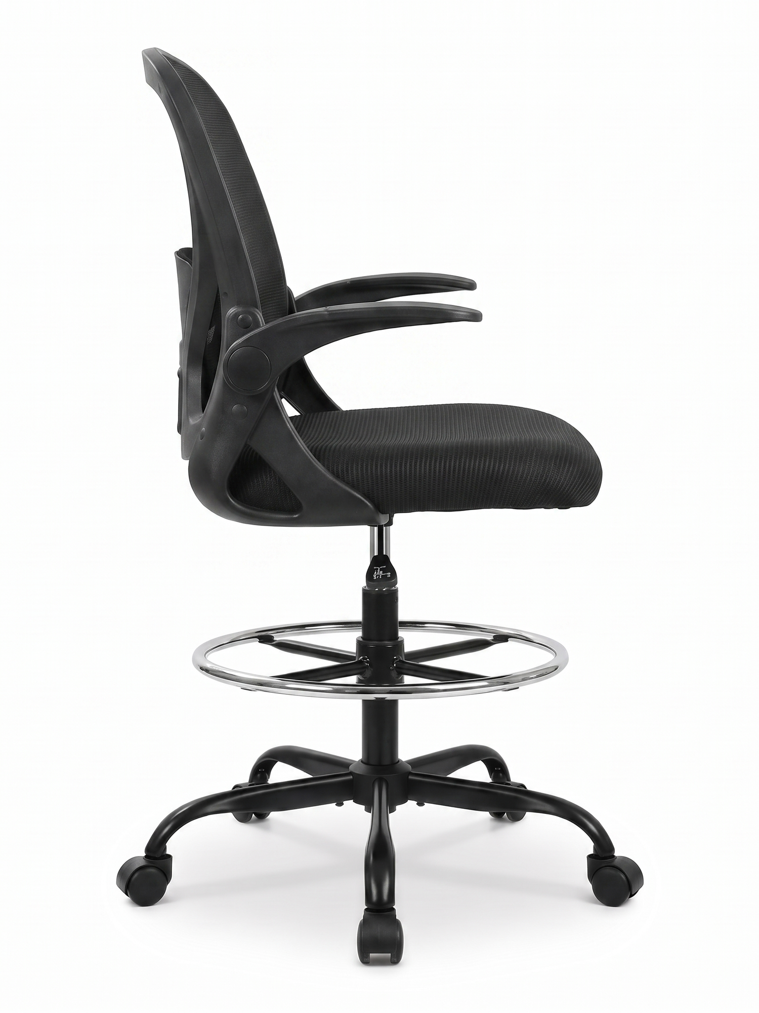 Perch drafting chair, side profile studio