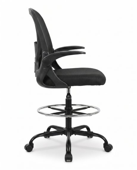 Perch drafting chair, side profile studio