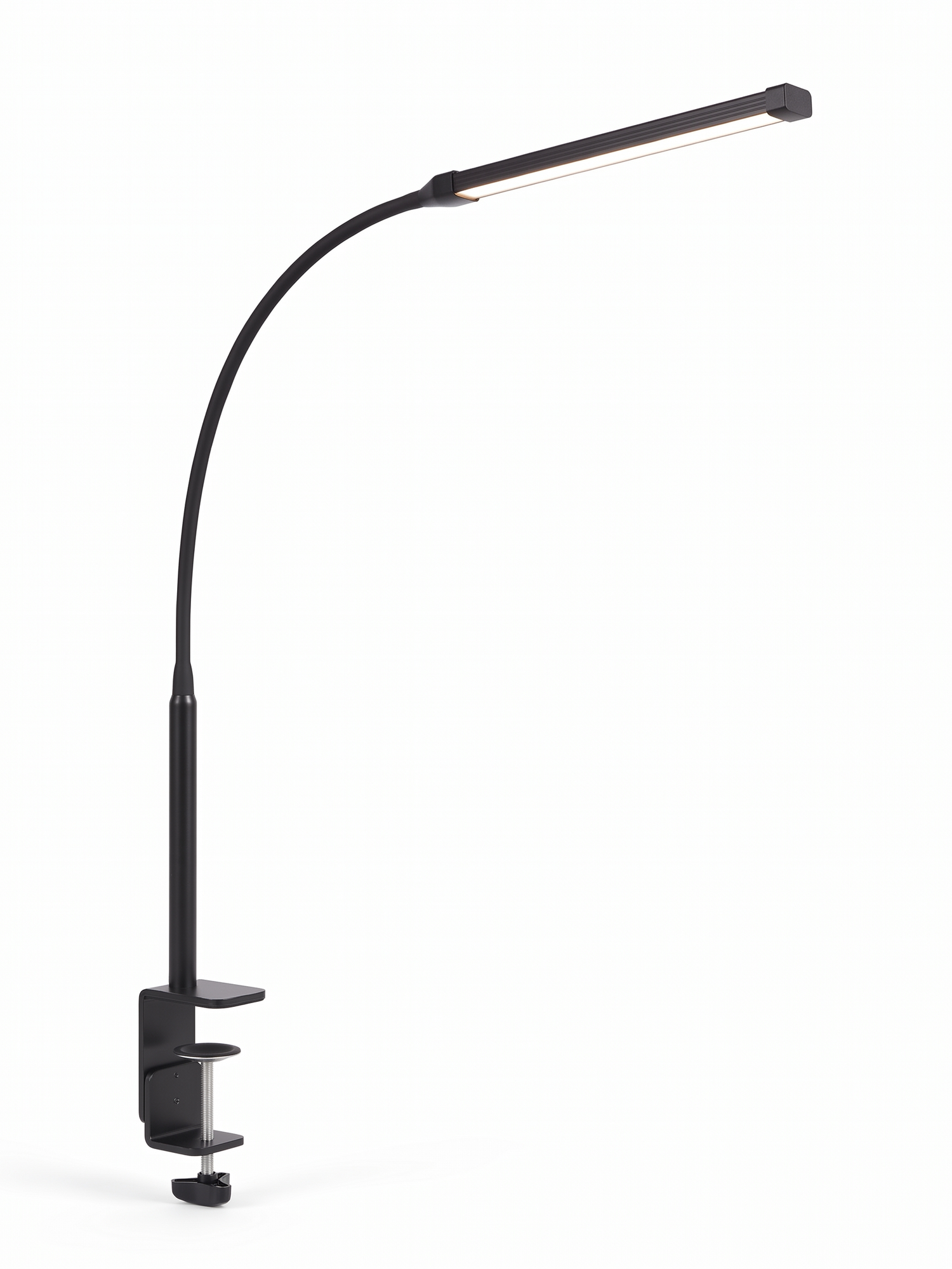 Arco clamp lamp, three-quarter studio