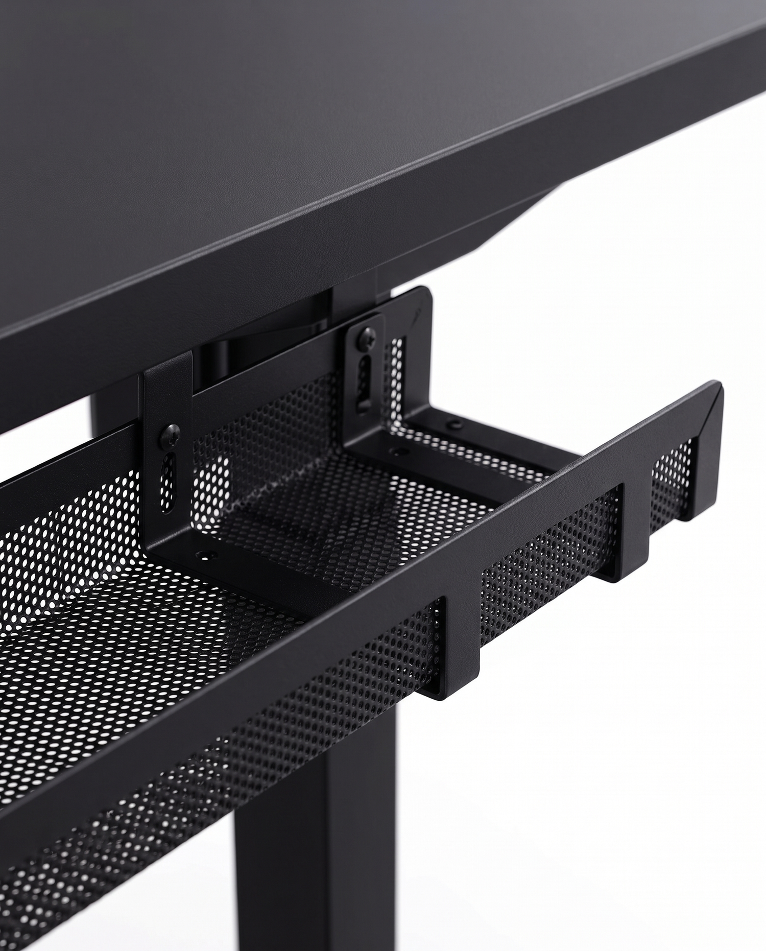 Altura under-desk cable management tray, close-up