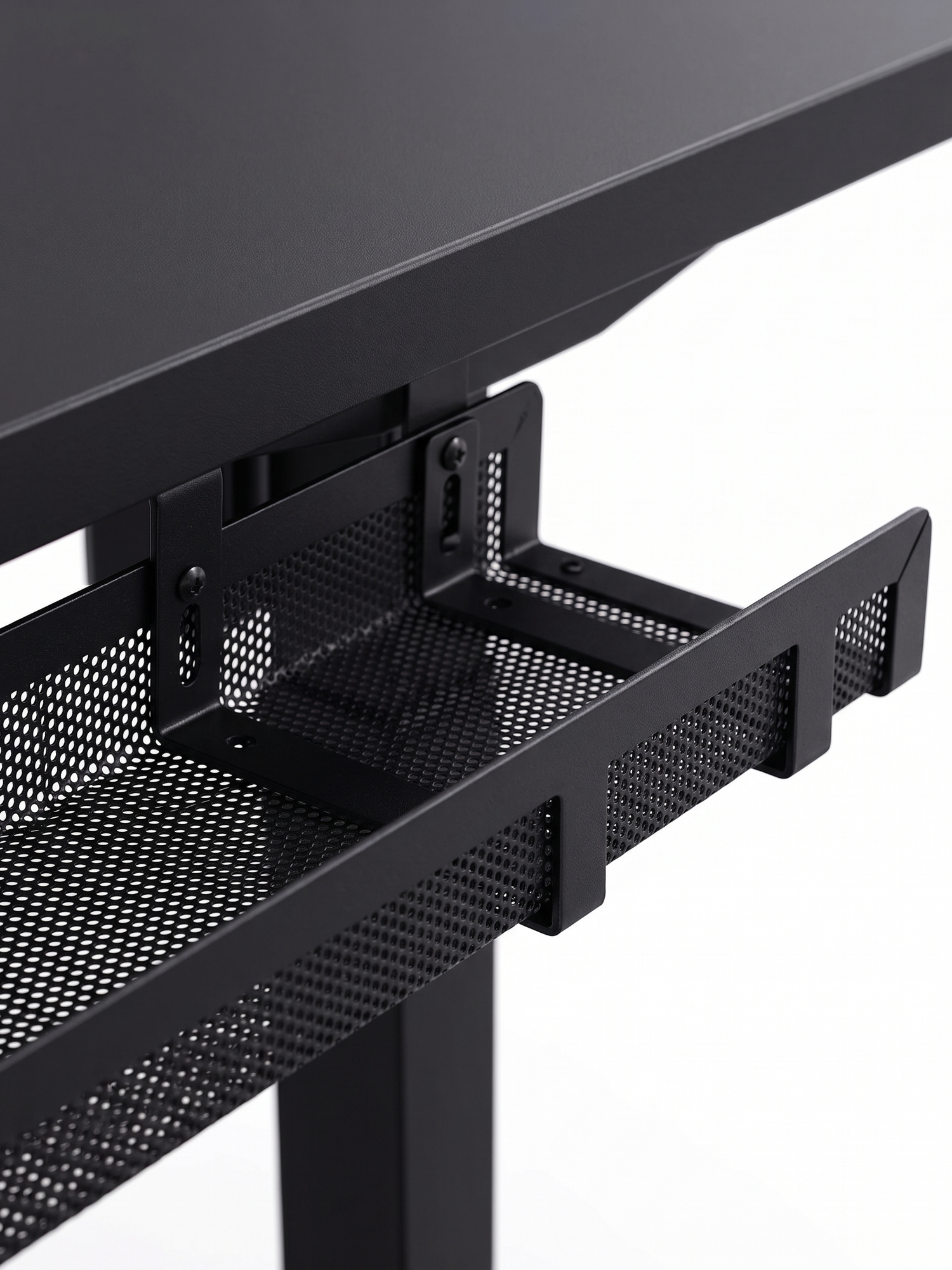 Altura under-desk cable management tray, close-up