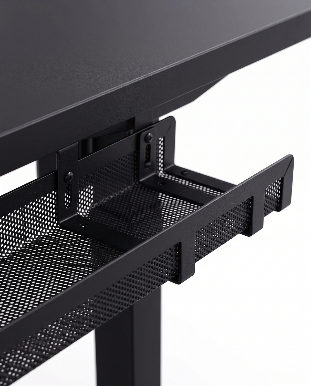 Altura under-desk cable management tray, close-up