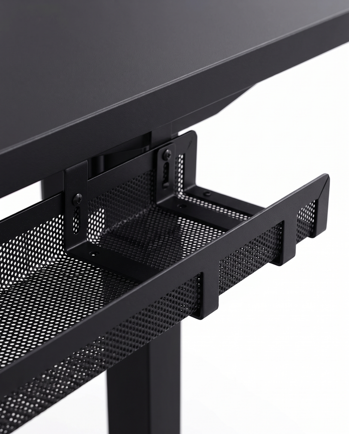 Altura under-desk cable management tray, close-up