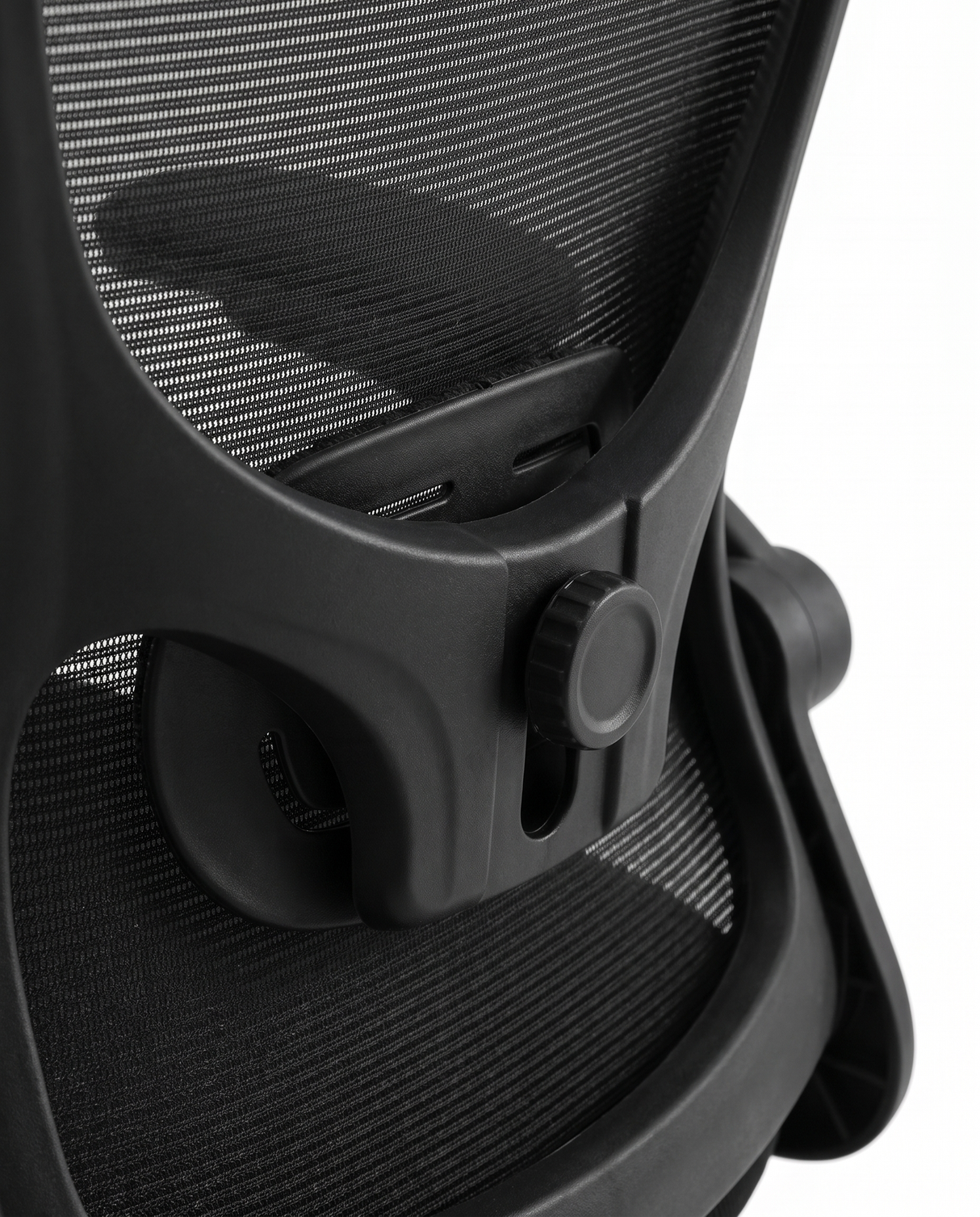 Aria adjustable lumbar support, close-up