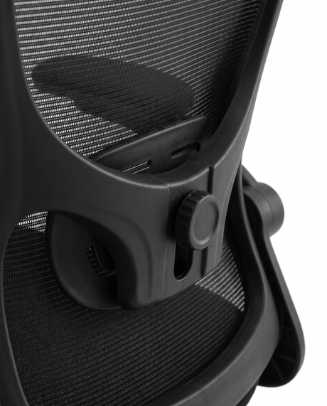 Aria adjustable lumbar support, close-up