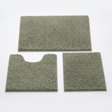 Pebble sage chenille bath mat set of 3, studio on white