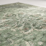 Juniper rug central medallion detail, close-up on white