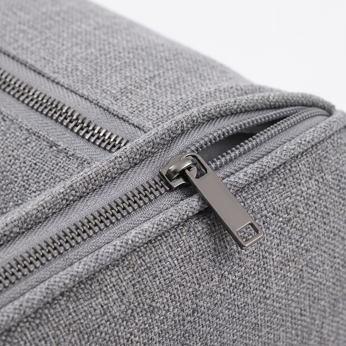 Cove dog bed washable cover zipper, close-up on white