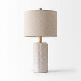 Della single ceramic table lamp, studio on white