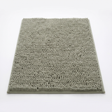 Pebble single sage chenille bath mat, studio on white