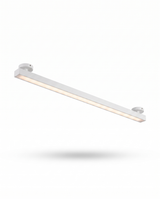 Skyline linear LED ceiling light, white finish, studio on white
