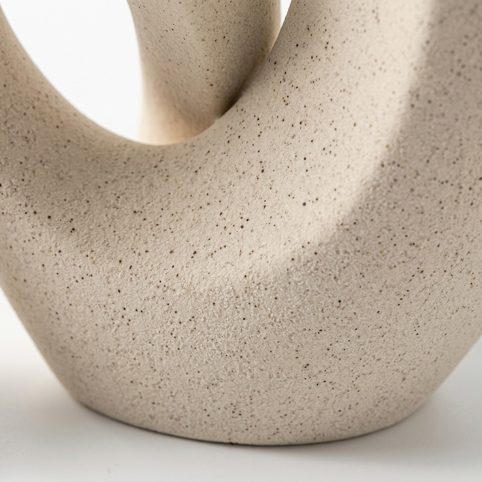 Matte speckled cream ceramic texture detail