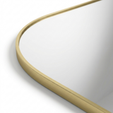 Arched top slim gold frame detail