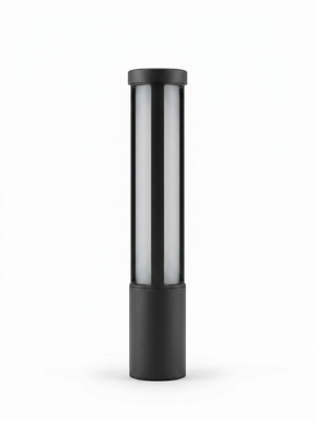 Cylindrical LED bollard path light — studio white