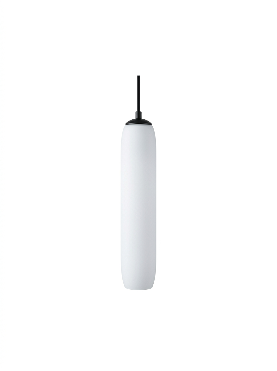 Minimalist glass pendant light — studio white