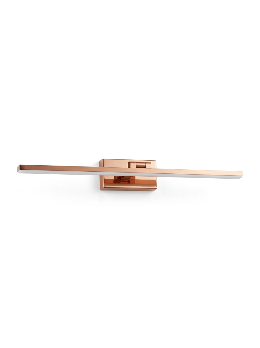 Modern copper vanity light — studio white