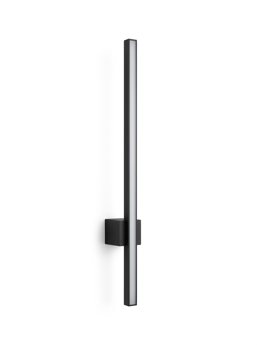 Luminara outdoor pillar wall light — studio white