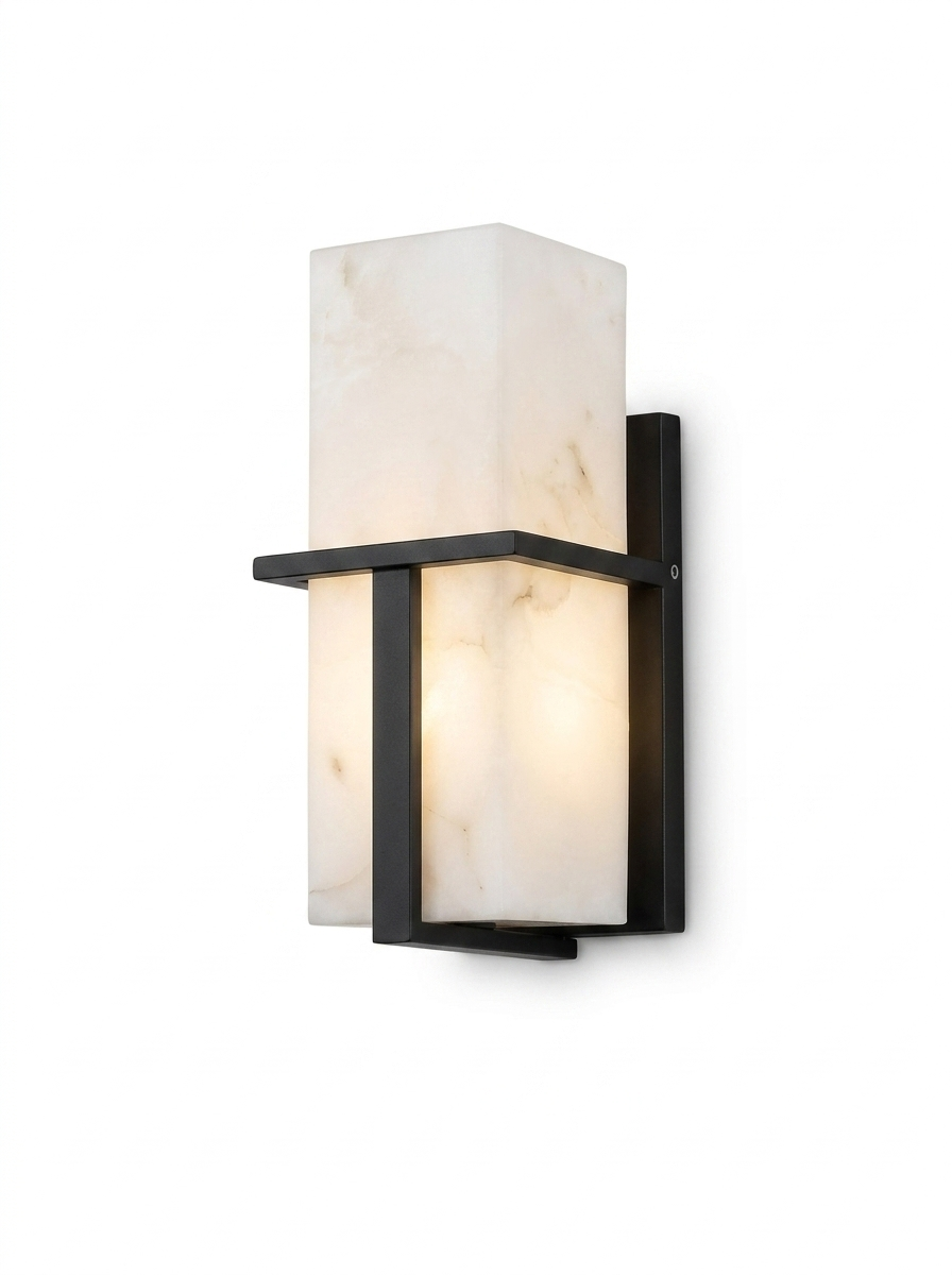 ClairStone outdoor wall sconce — studio white