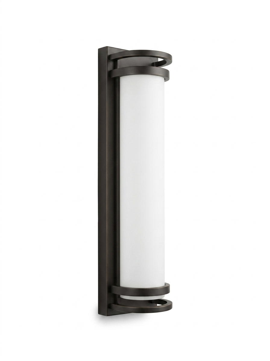 AureliaGlow waterproof outdoor wall sconce — studio white
