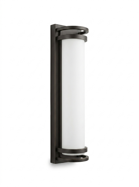 AureliaGlow waterproof outdoor wall sconce — studio white