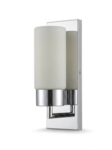BrynnLight chrome wall sconce — studio white