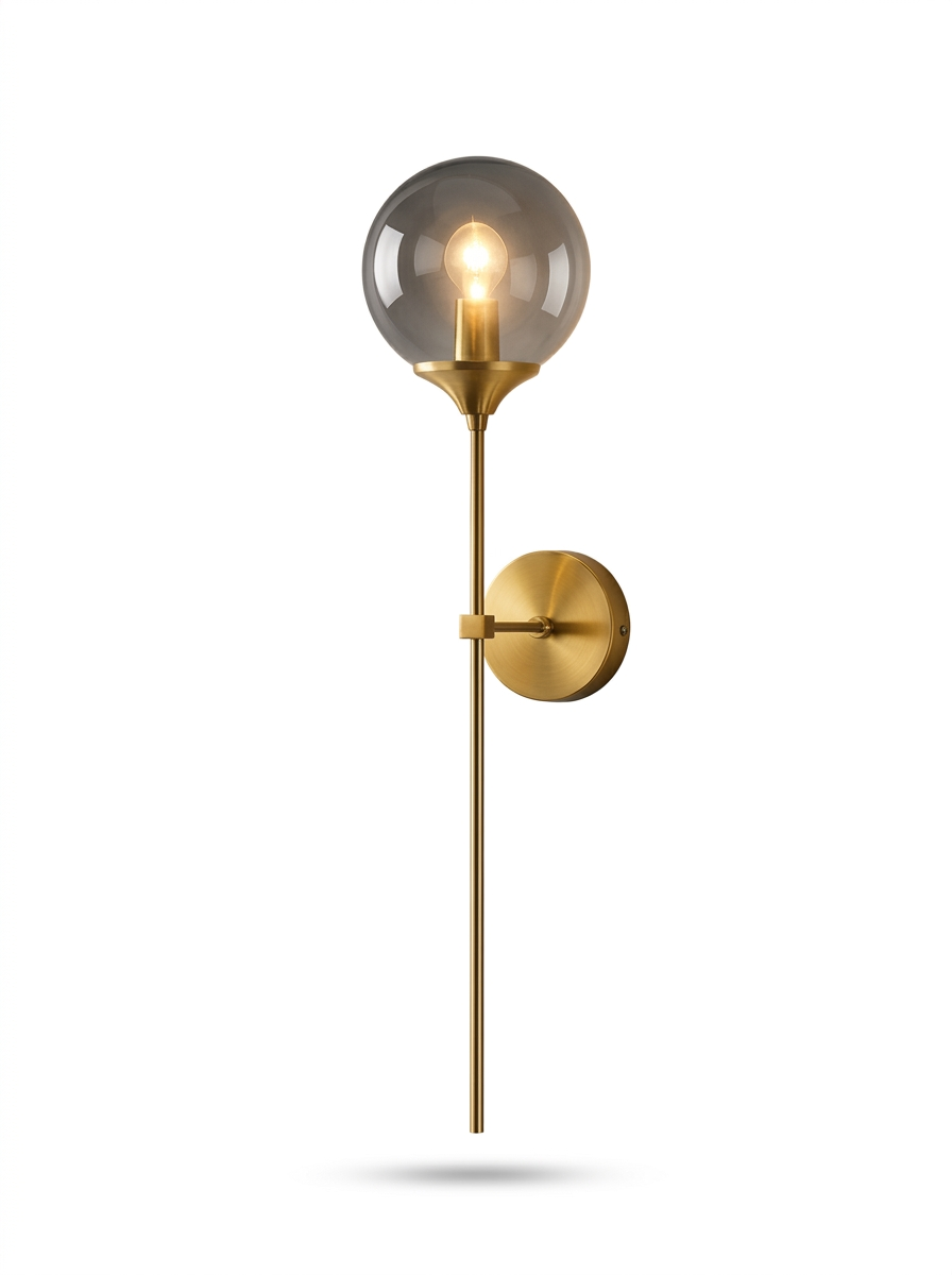 Zoria glass globe wall sconce — studio white