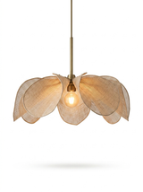 Solen handcrafted hemp kitchen pendant — studio white