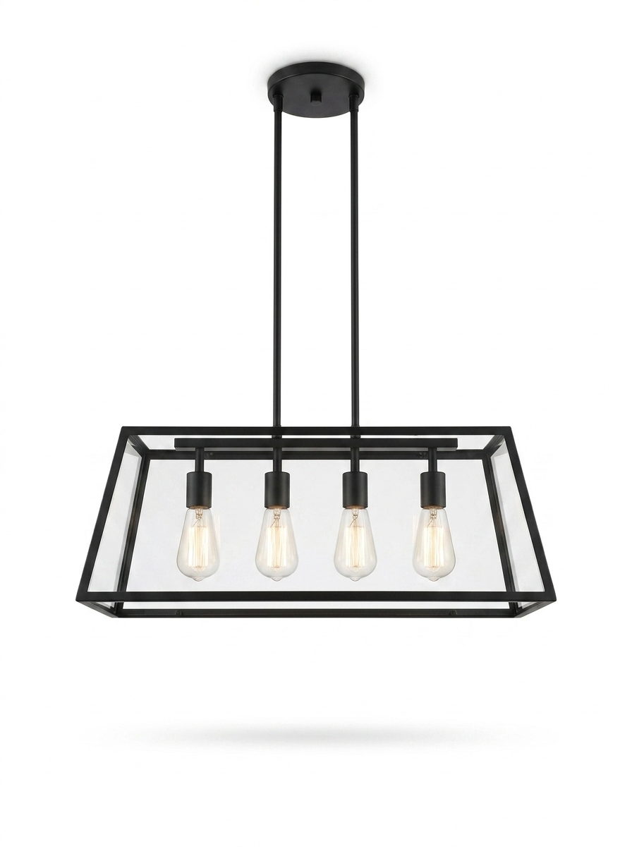 Renova geometric glass pendant light — studio white