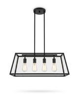Renova geometric glass pendant light — studio white