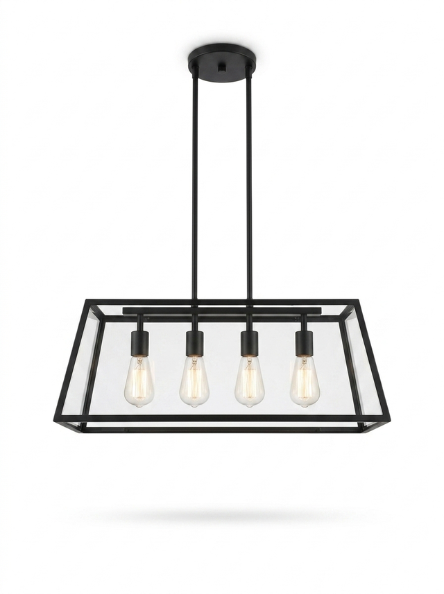 Renova geometric glass pendant light — studio white