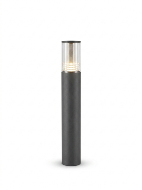 Modern waterproof LED cylinder garden pillar light — studio white