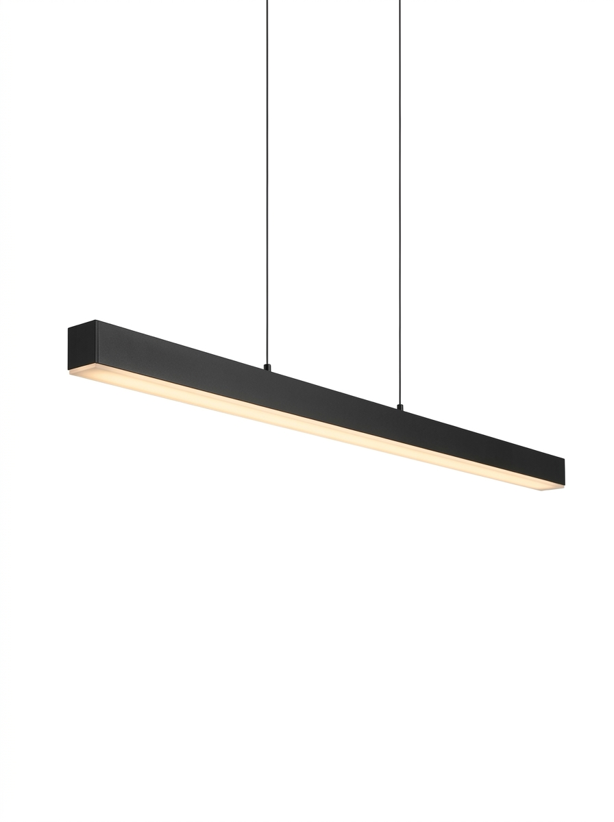 Modern adjustable up down linear LED pendant — studio white