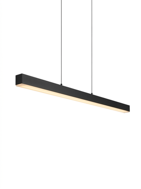 Modern adjustable up down linear LED pendant — studio white