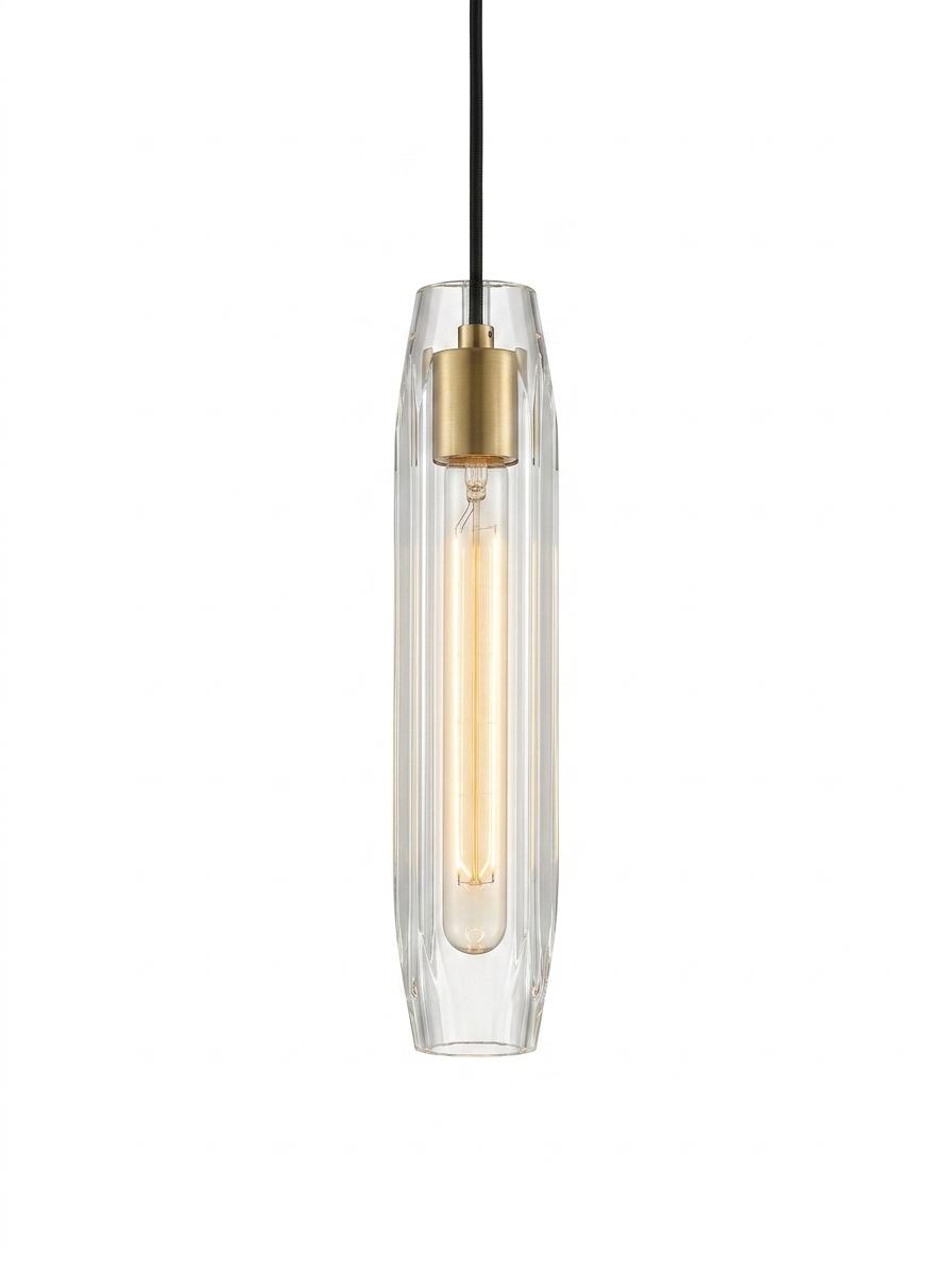 Modern camellia crystal pendant light — studio white