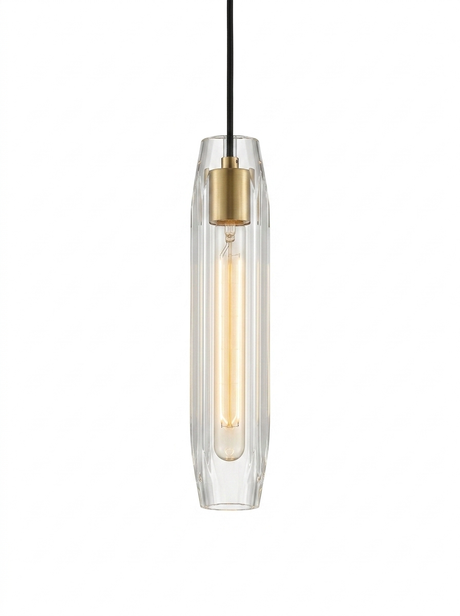 Modern camellia crystal pendant light — studio white
