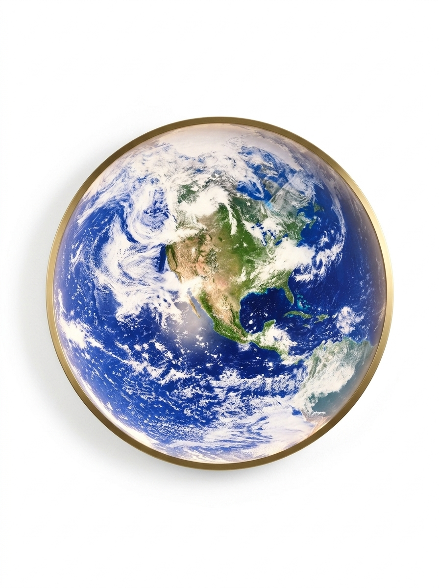 Planet Earth creative LED wall sconce — studio white