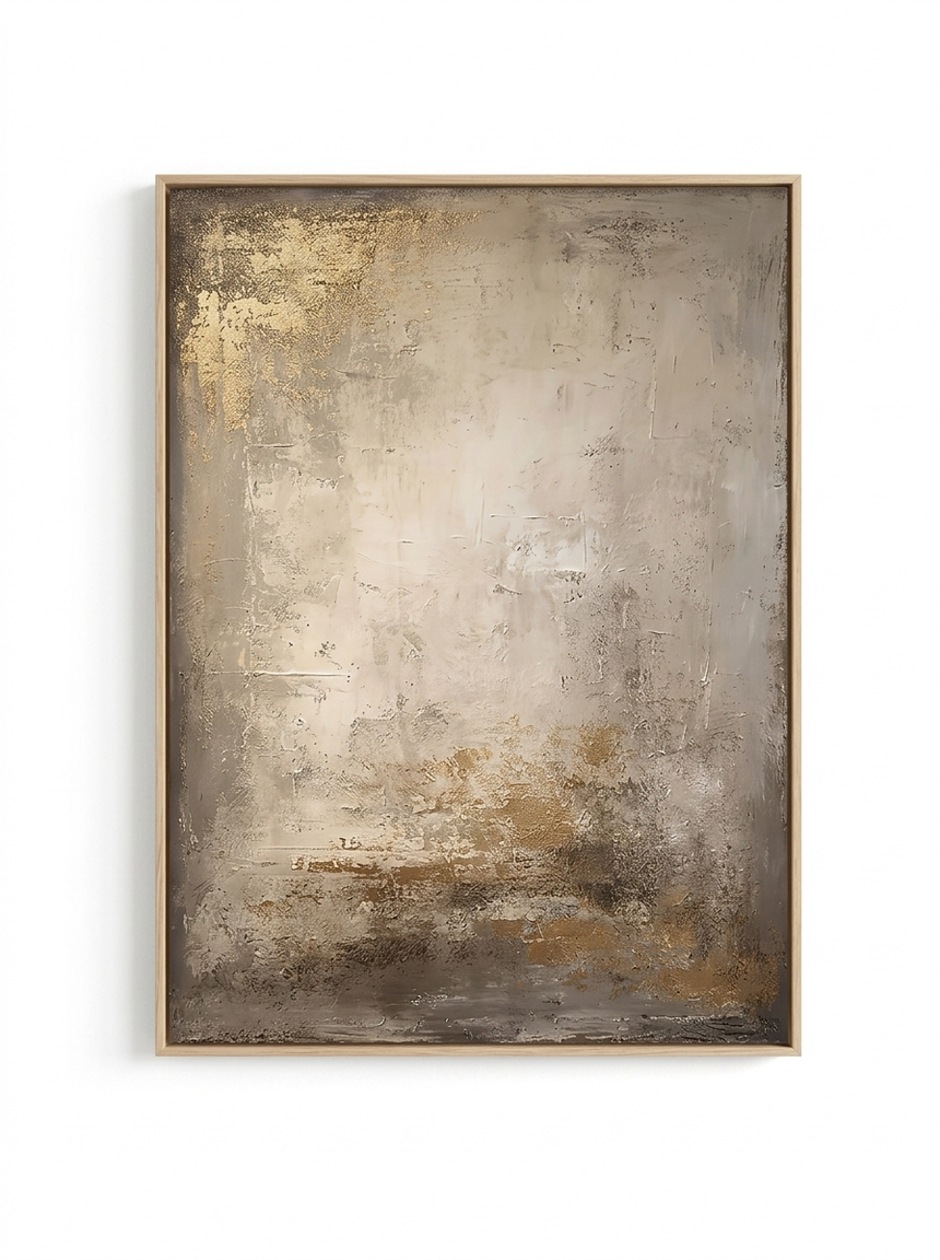 Wabi sabi canvas print hand-painted — studio white