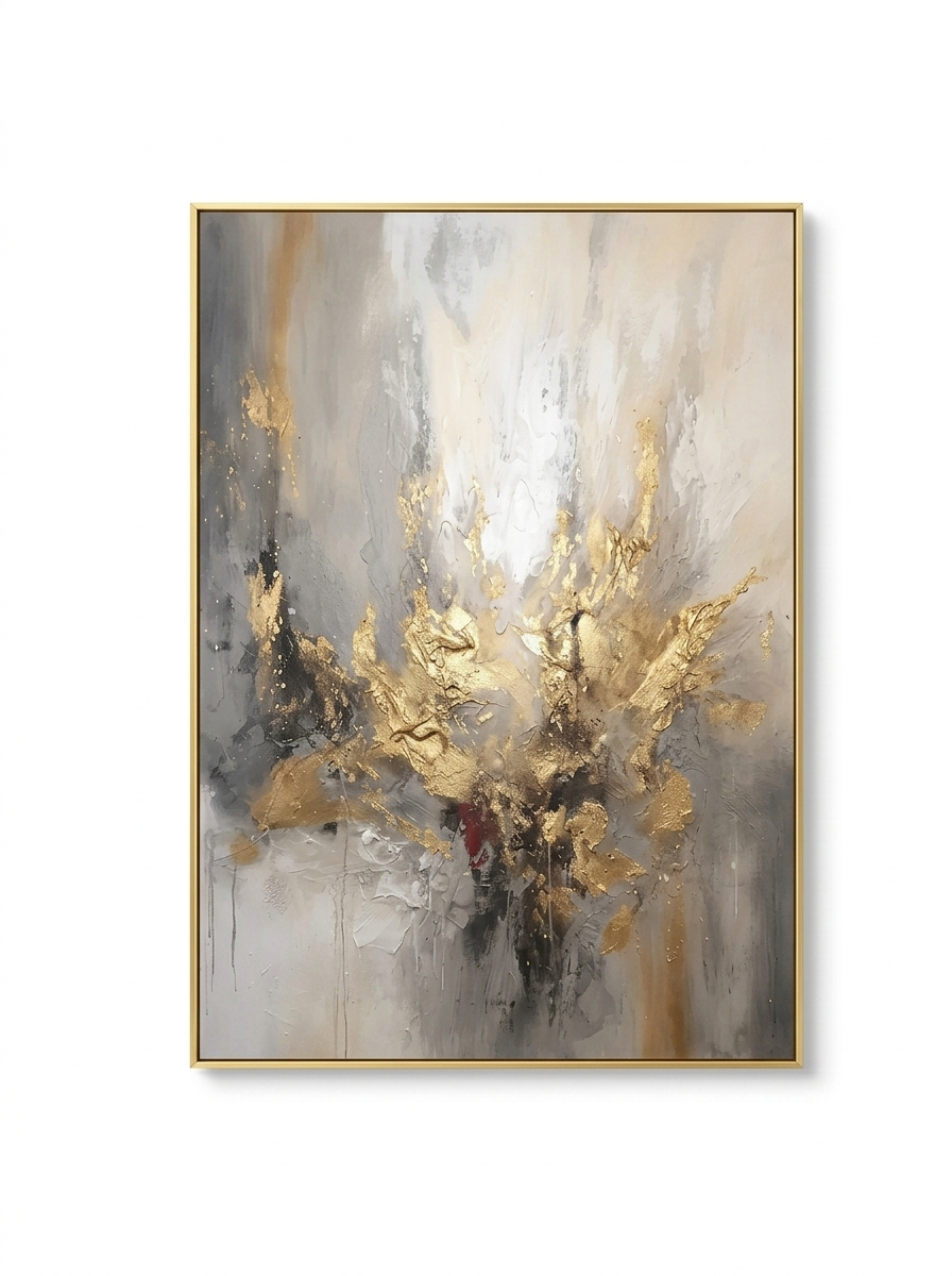Abstract canvas print unique texture — studio white
