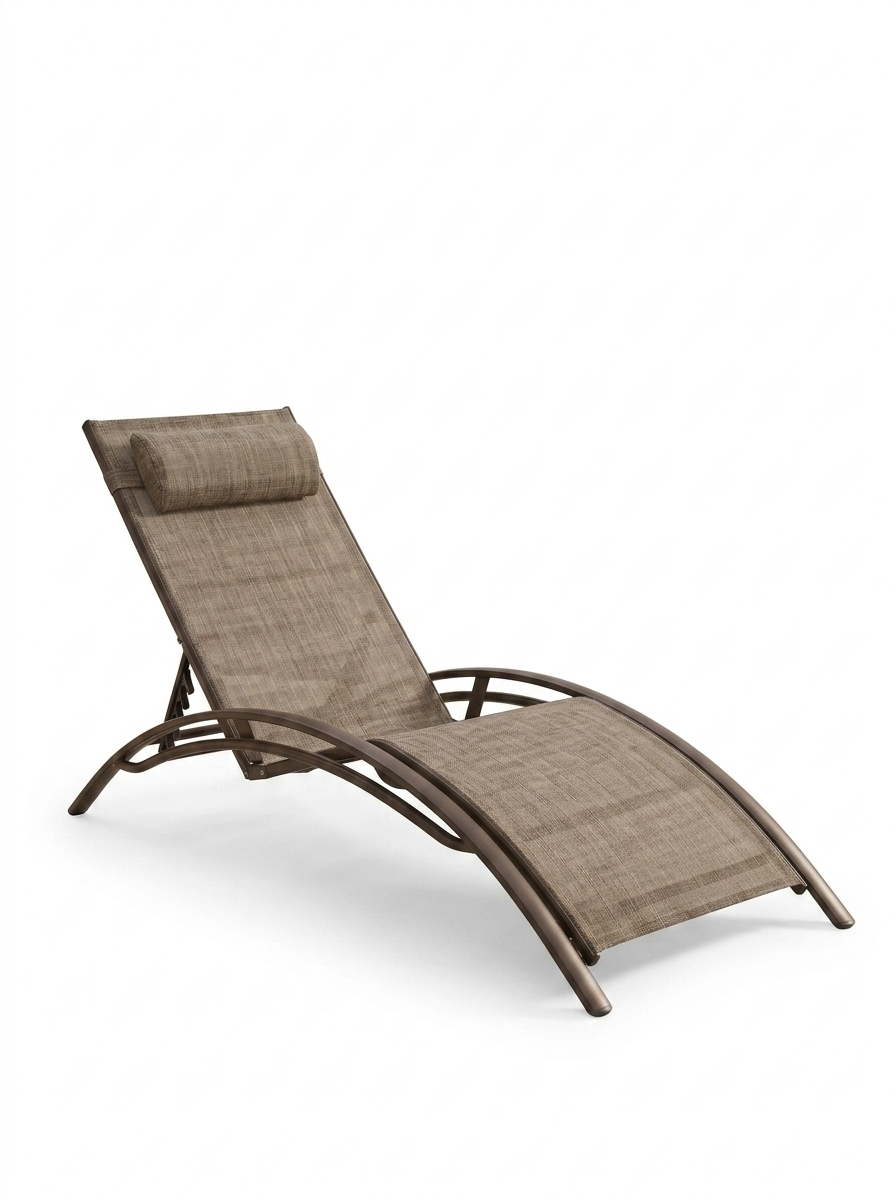 Outdoor chaise lounge chair — studio white