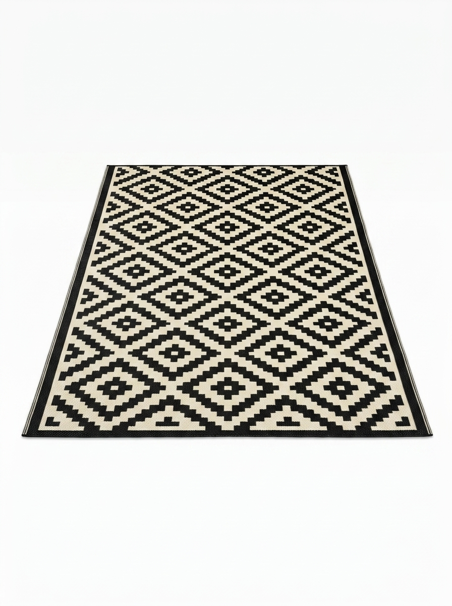 Reversible waterproof outdoor mat — studio white