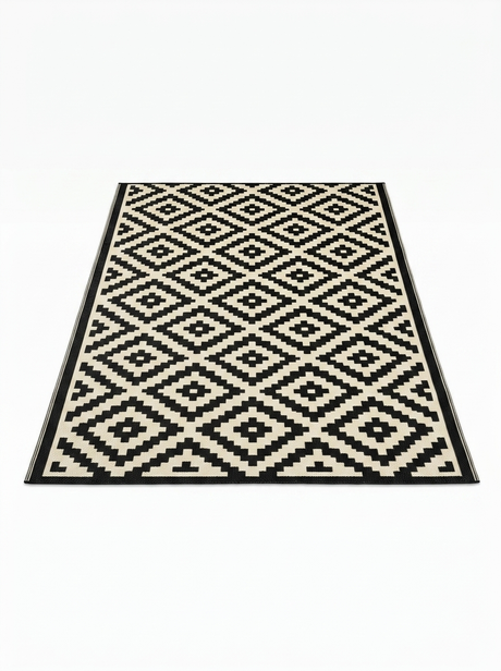 Reversible waterproof outdoor mat — studio white