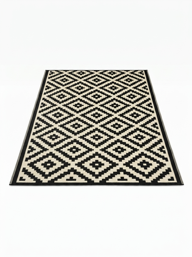 Reversible waterproof outdoor mat — studio white