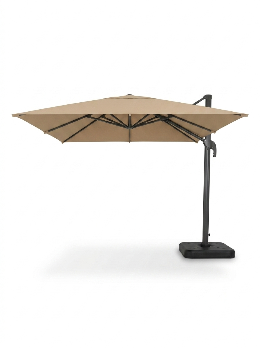 10ft cantilever umbrella with 360 rotation — studio white
