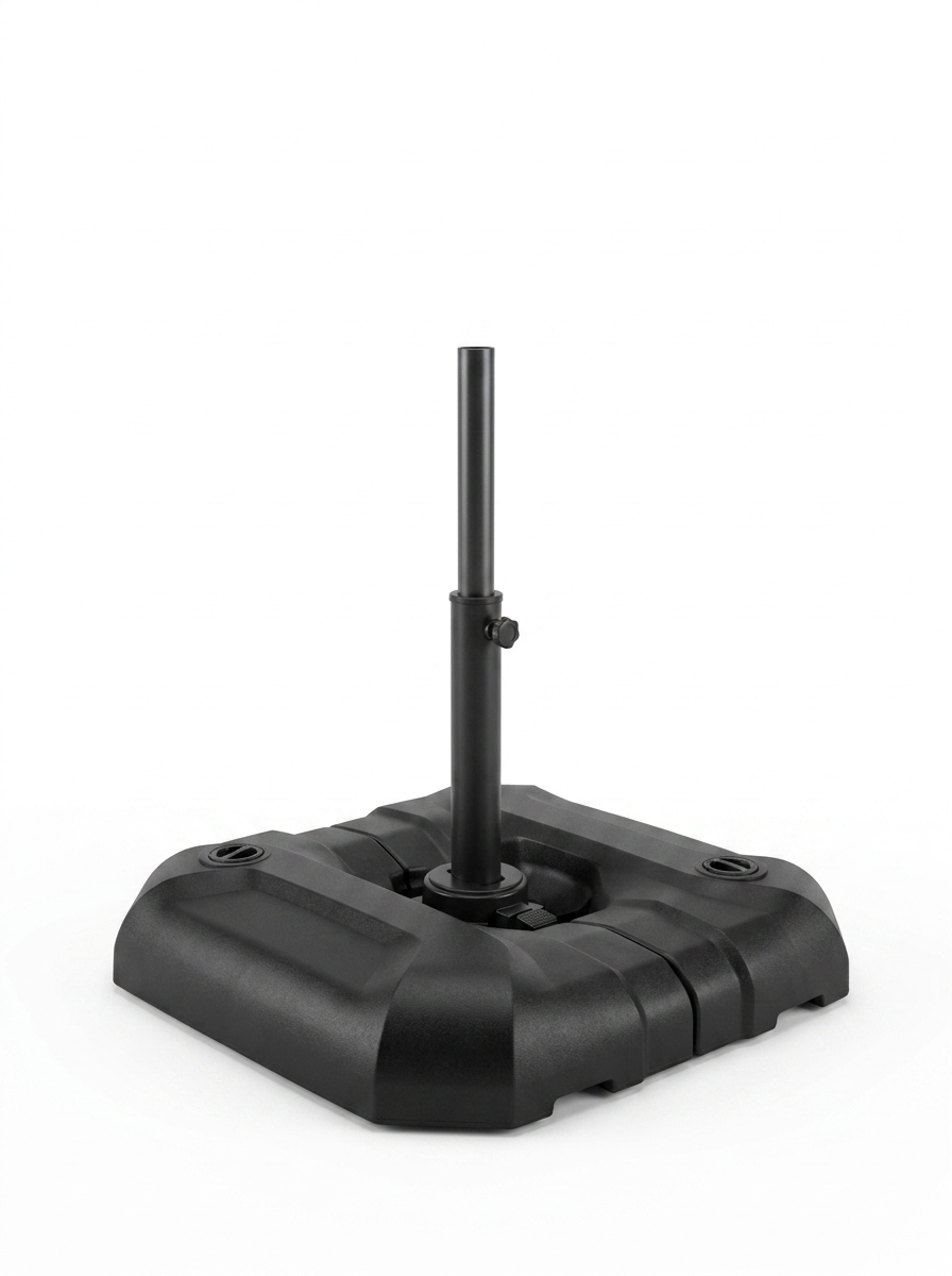 Heavy-duty patio umbrella base — studio white