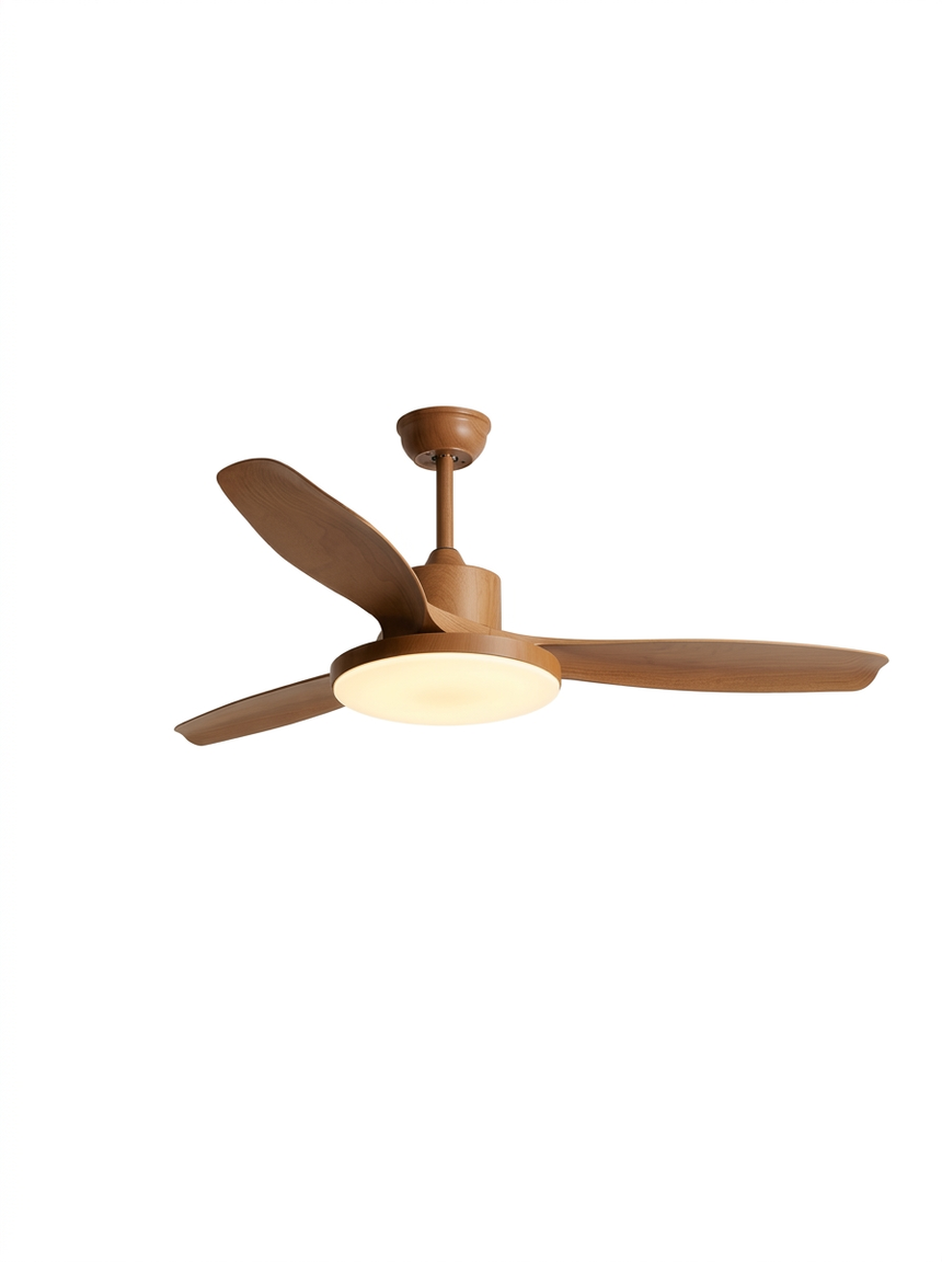 Scandinavian Reversible Ceiling Fan with LED Light — studio white