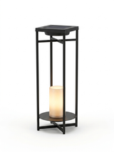 Solar Powered Outdoor Lantern 24 Inch — studio white
