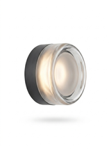 Auralux LED Flush Mount Wall Sconce Dimple Glass — studio white